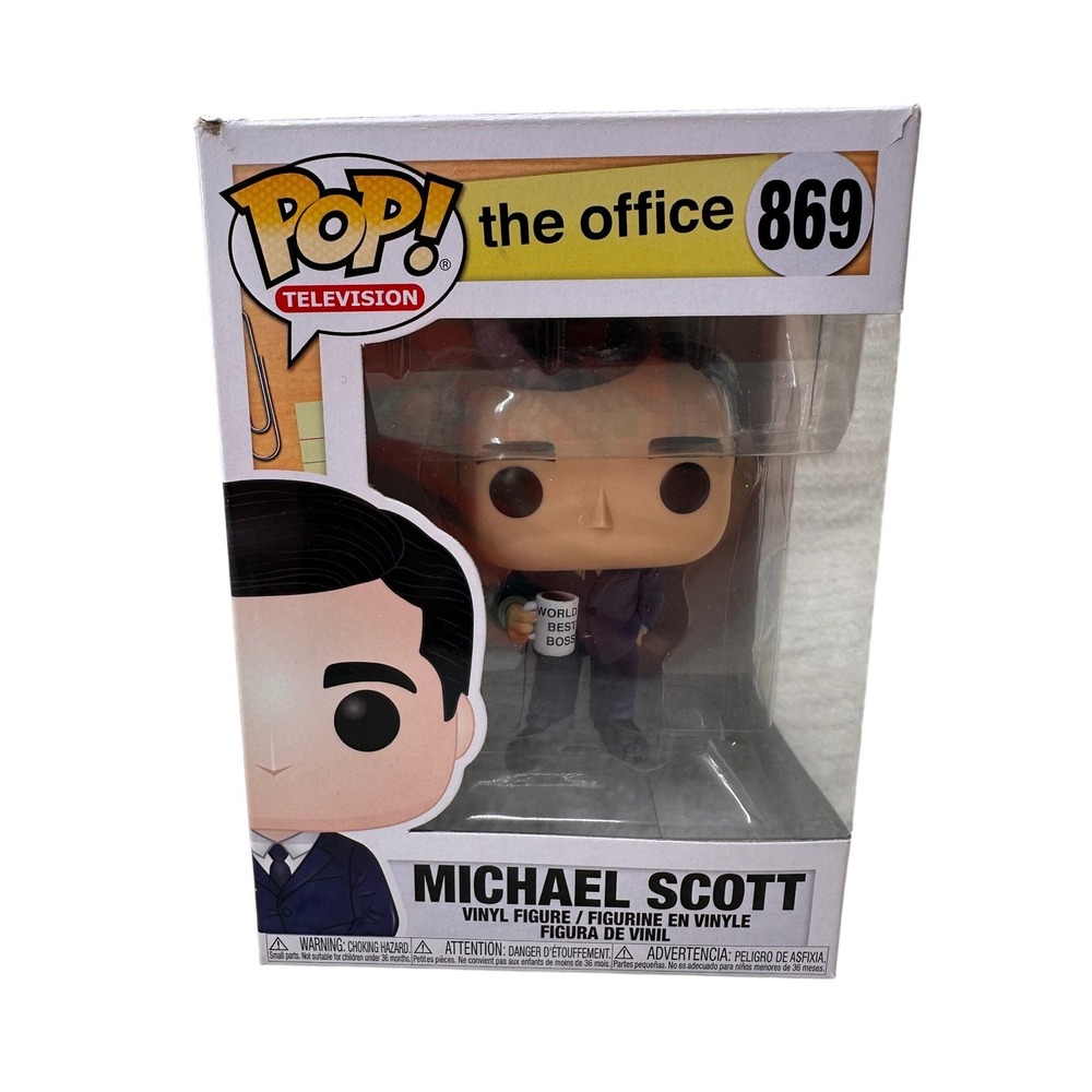 Funko Pop Michael Scott The Office 869 Vinyl Figure Worlds Best Boss Mug Toy Box